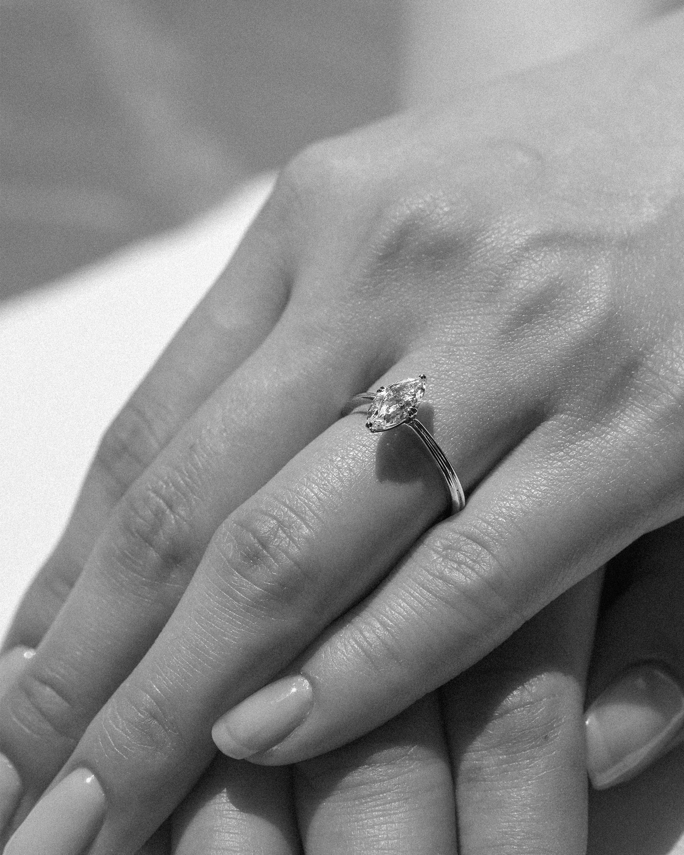 Abigail Marquise Diamond Engagement Ring | Features 1ct Marquise Cut Diamond | Available in White, Yellow, or Rose Gold | 18K Gold or Platinum | Bespoke Engagement Ring Crafted with Precious Metals in Melbourne Jewellery