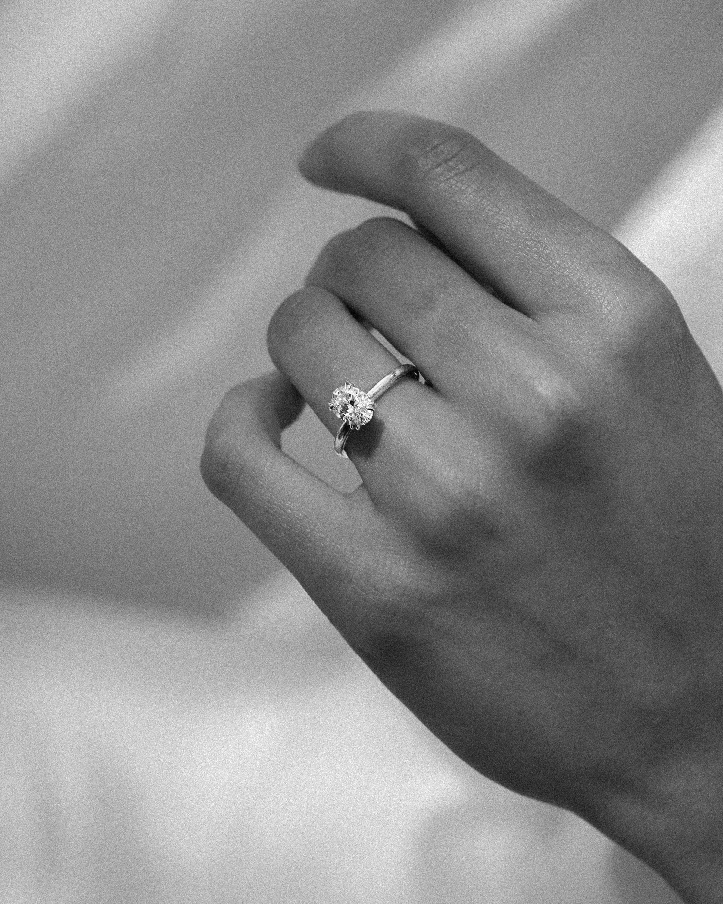Duet Oval Diamond Engagement Ring | Features Halo Diamond Coronet and Oval Cut Diamond | Available in White, Yellow, or Rose Gold | 18K Gold or Platinum | Crafted with Precious Metals in Melbourne | Symbolizing the Union of Two Individuals
