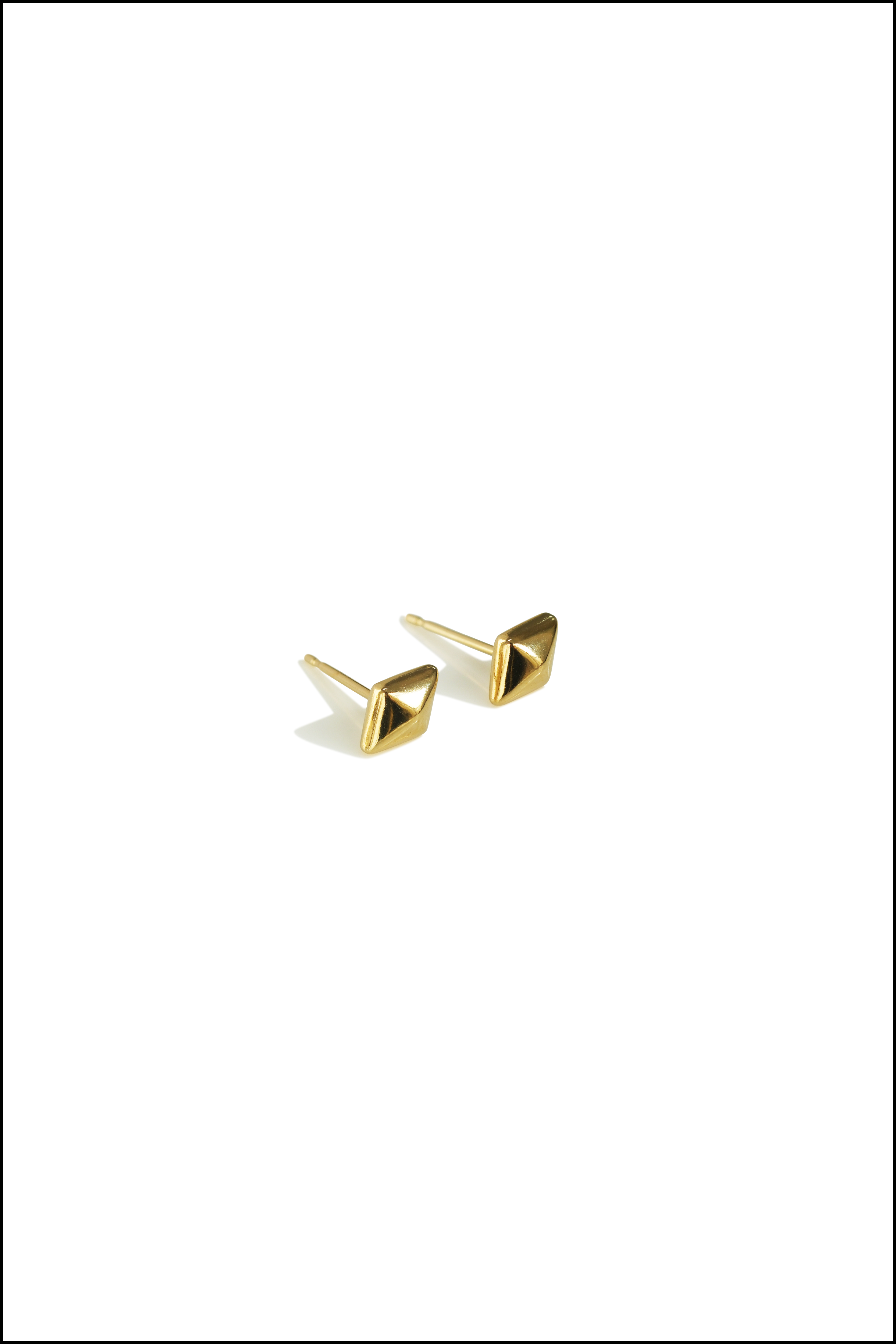 Metal Diamonds Studs | Handcrafted in Melbourne with 18K Gold and Hollow Inside Studs | Available in White or Yellow Gold | Perfect for Completing Any Outfit | Ideal for Diamond Earrings, Gold Earrings, Handmade Earrings, and Designer Jewelry