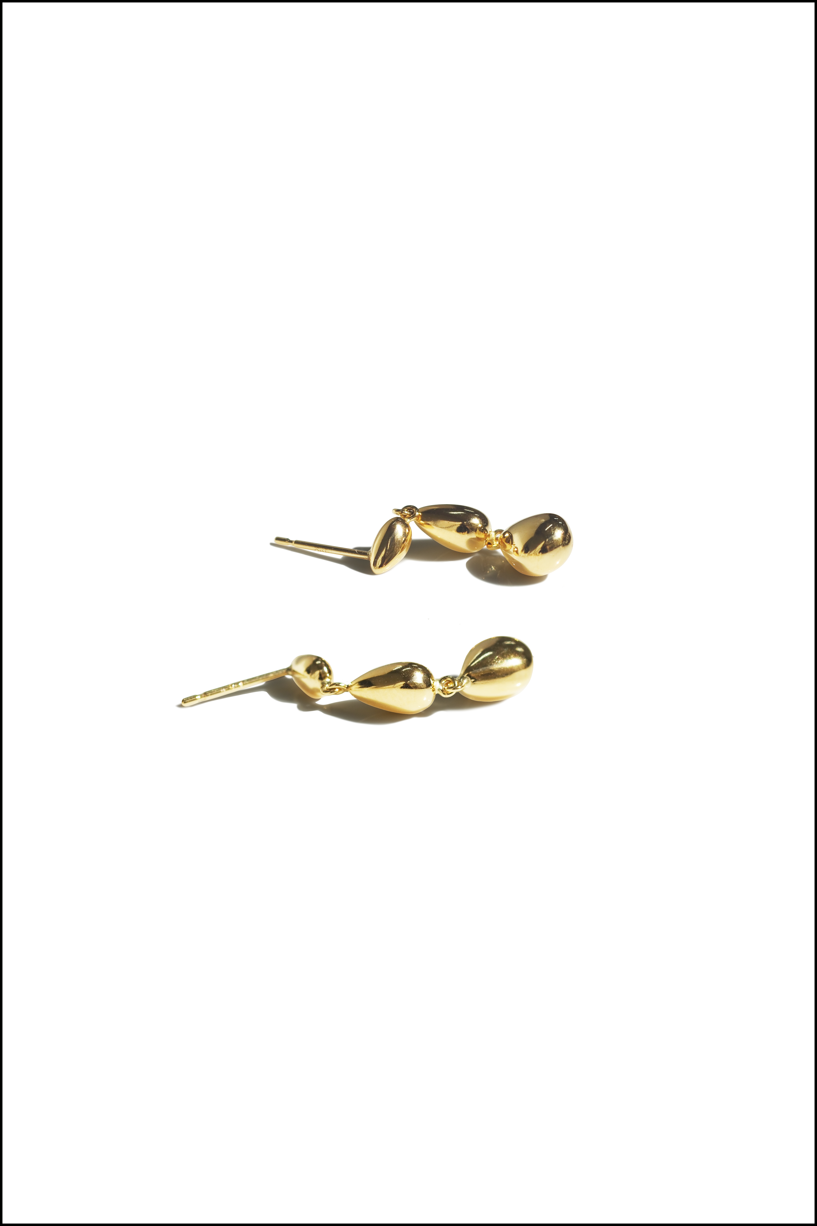 Raindrops Earrings | Handcrafted in Melbourne with 18K Yellow Gold and Hollow Inside Drops | Inspired by Rainy Days in Melbourne | Perfect for Completing Any Outfit | Ideal for Bespoke Jewelry Design, Designer Jewelry, Diamond Earrings, Gold Earrings, and Handmade Earrings
