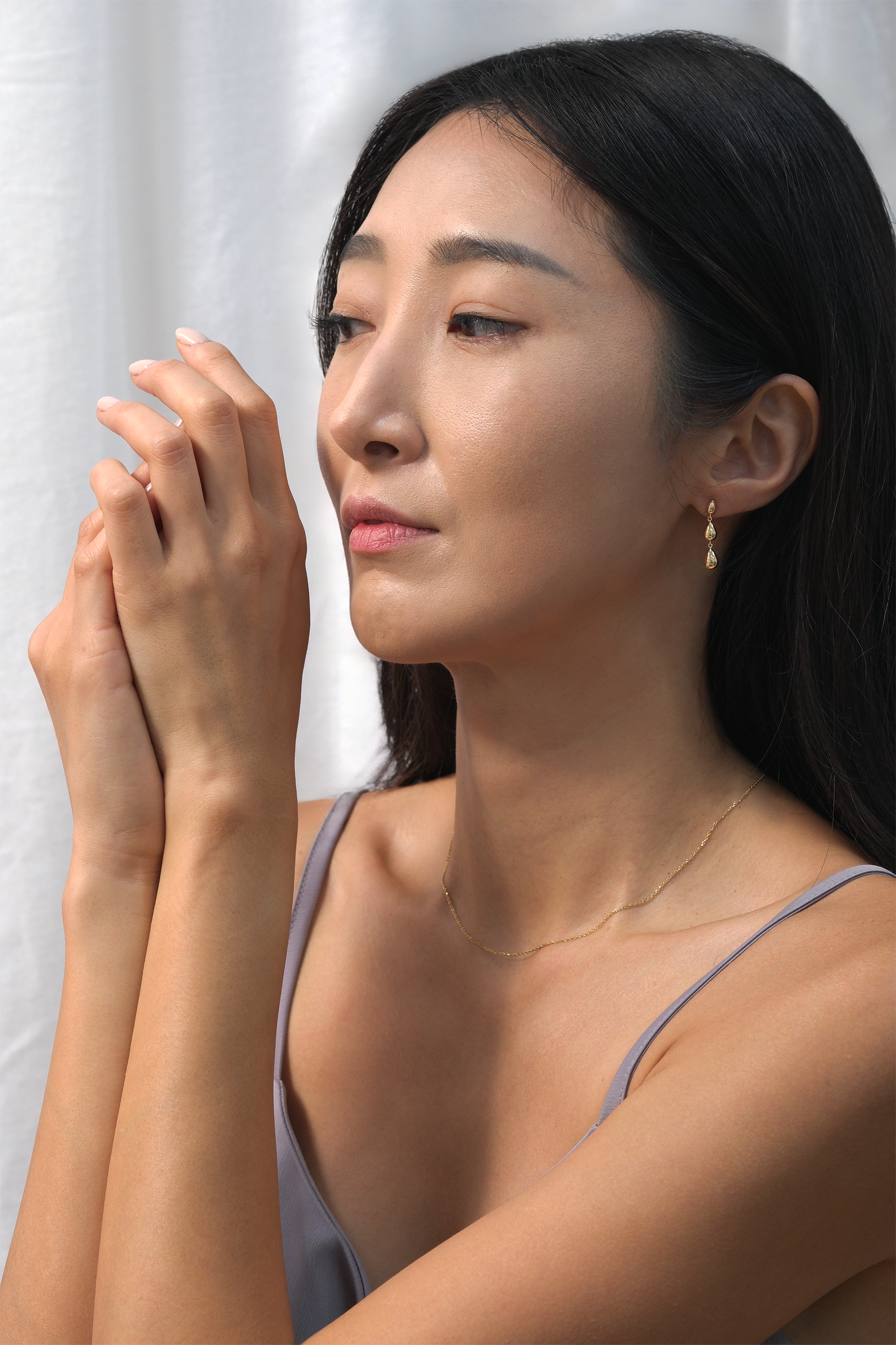 Raindrops Earrings | Handcrafted in Melbourne with 18K Yellow Gold and Hollow Inside Drops | Inspired by Rainy Days in Melbourne | Perfect for Completing Any Outfit | Ideal for Bespoke Jewelry Design, Designer Jewelry, Diamond Earrings, Gold Earrings, and Handmade Earrings