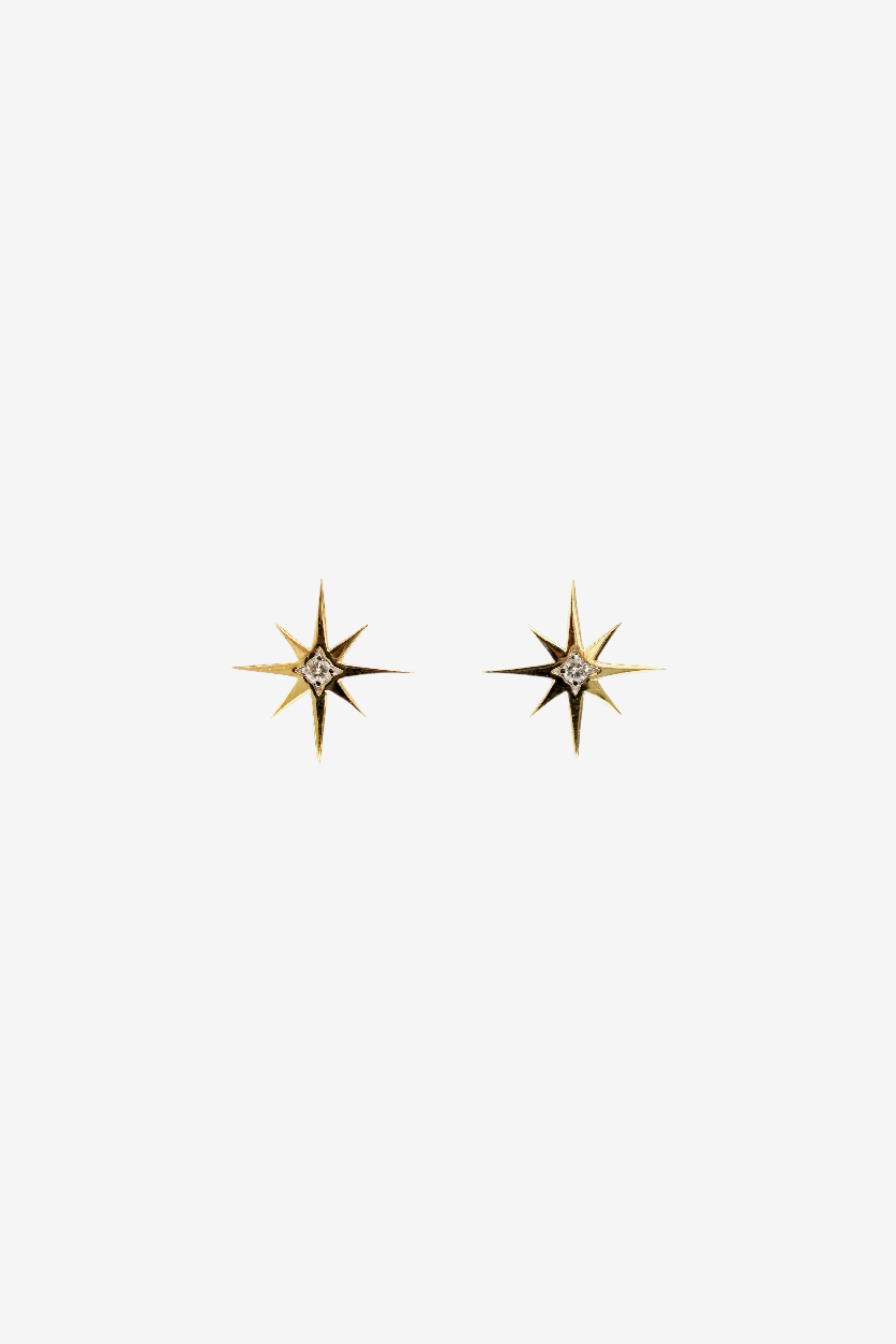 Retro Star Earrings | Chic, Stylish, and Vintage | Handcrafted in Melbourne with Silver, 9K or 18K White Gold | Featuring 0.020ct Diamonds | Color Gemstones and Birthstones Available Upon Request | Ideal for Designer Jewelry, Bespoke Jewelry, and Custom Jewelry Design
