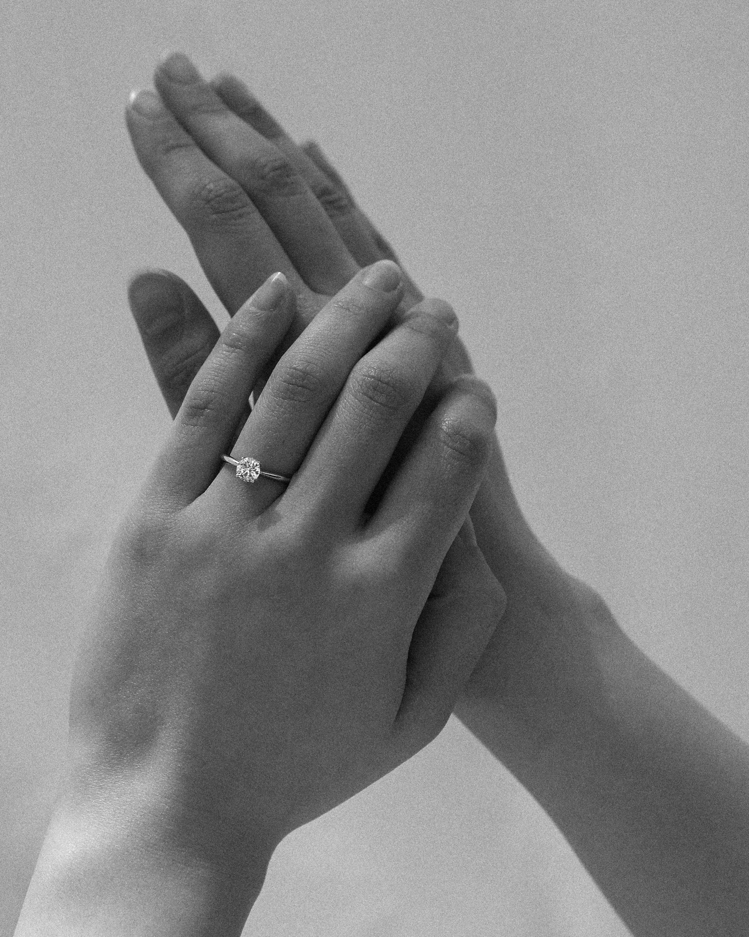 Engagement Ring with Natural Round Brilliant Cut Diamond in Micro Setting | Available in 18K Gold or Platinum | White, Yellow, or Rose Gold | Custom Bespoke Engagement Ring | Fine Jewelry Collection from Melbourne Jewellers
