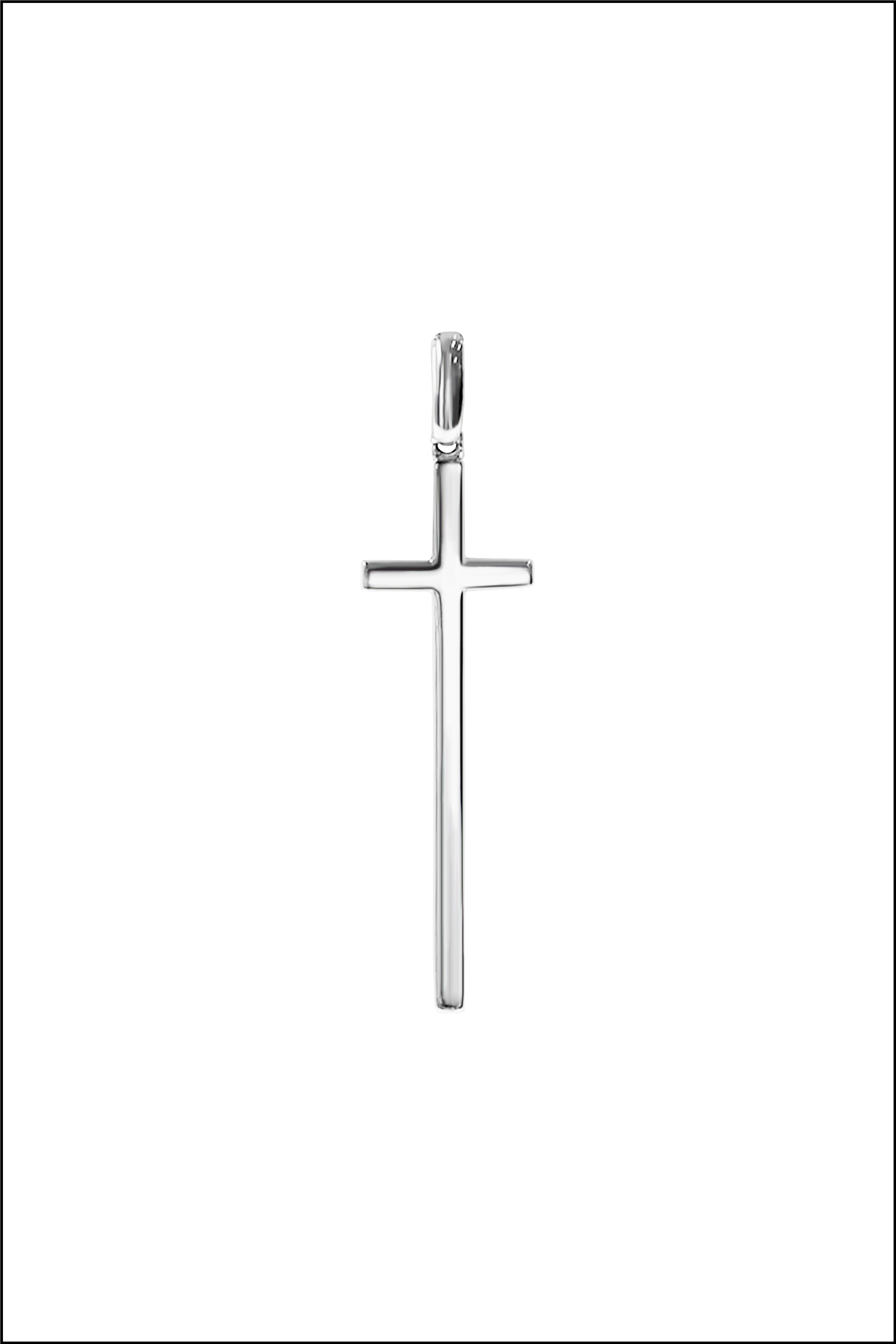 Pendant No. 2 | Cross Collections | 14K or 18K Gold | Available in White, Yellow, or Rose Gold | Minimalist and Simple Design