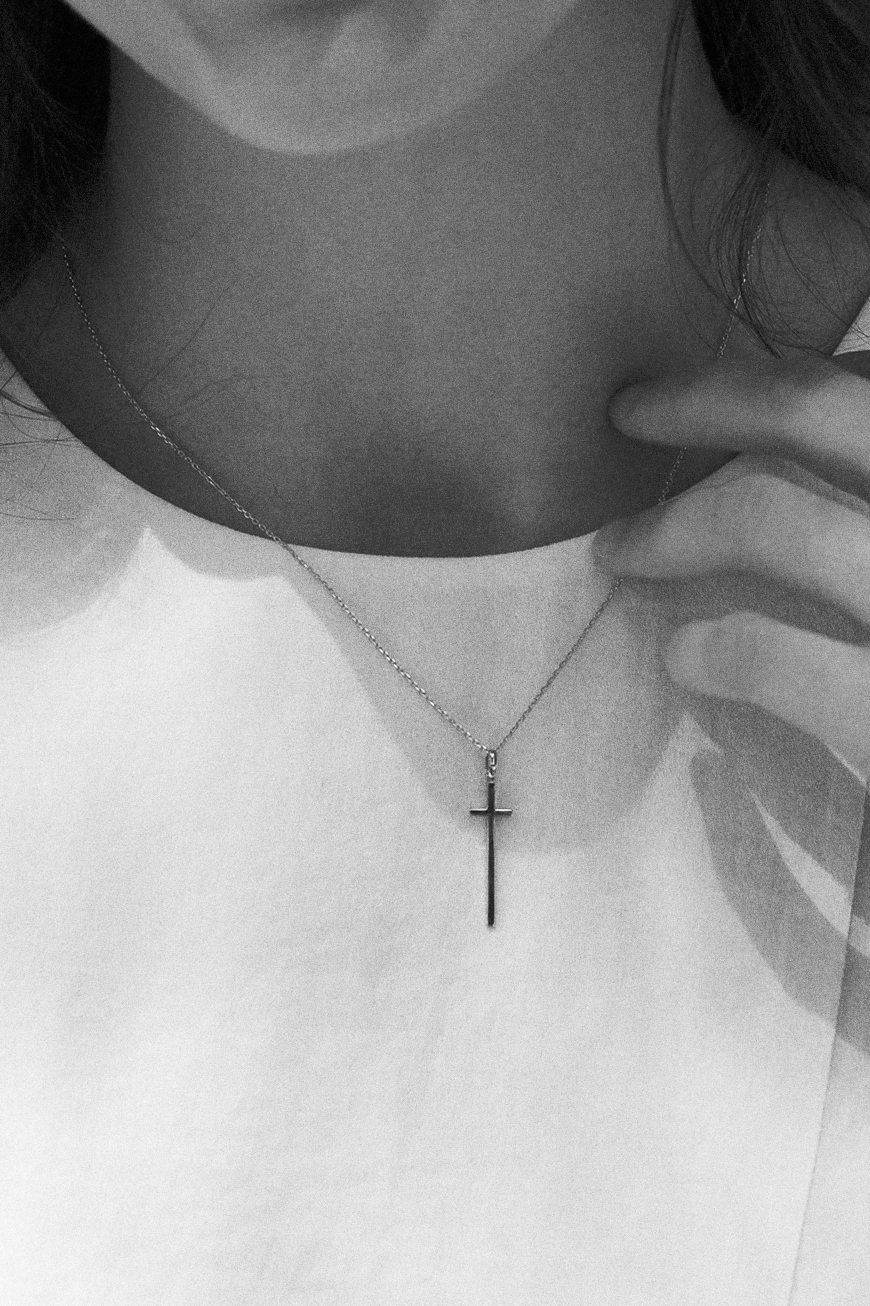 Pendant No. 2 | Cross Collections | 14K or 18K Gold | Available in White, Yellow, or Rose Gold | Minimalist and Simple Design