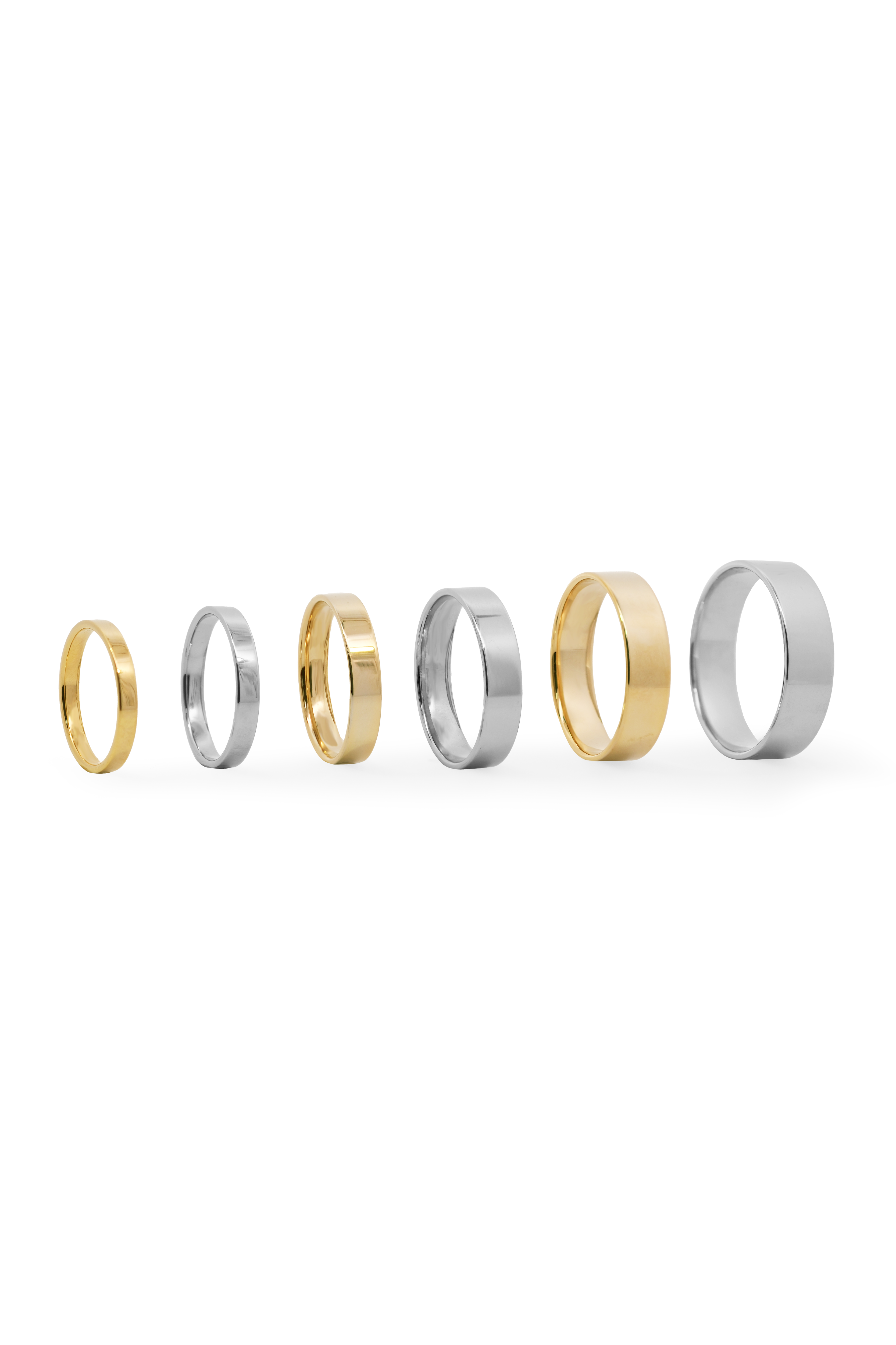 Flat Bands | Minimalist Stacking Ring with Flat Square Profile | Available in 9K, 10K, or 14K Yellow, White, or Rose Gold | 2.5mm and 3mm Widths | Elevate Your Ring with Hidden Stones or Custom Engraving for Personalization