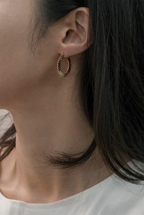 Lumina Hoop Earrings Handcrafted in Melbourne | Ethically Sourced Silver, 9K, or 18K White Gold | Precious Metal Jewelry