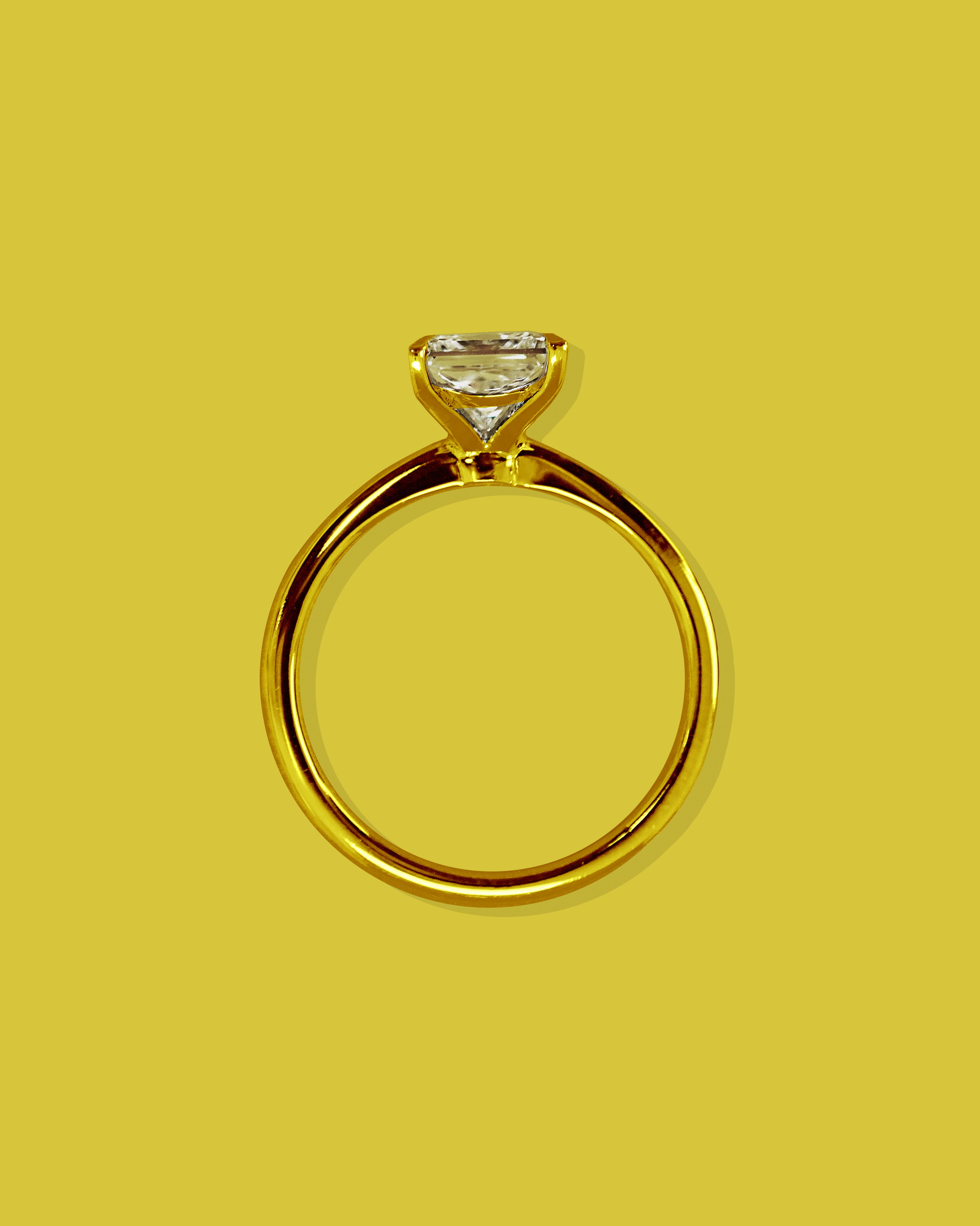 Engagement Ring with Princess Cut Diamond | Available in 18K Gold or Platinum | White, Yellow, or Rose Gold | Handcrafted with Precious Metals in Melbourne | Custom Bespoke Engagement Ring | Fine Jewelry Collection from Melbourne Jewellers