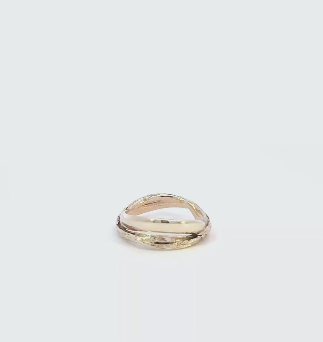 LIV RING, LIV PROJECT, ELLOW GOLD CURVY RING, YELLOW GOLD RING , FREEFORMED RING,DRESS RING